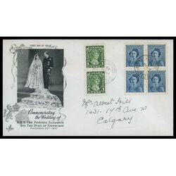 canada stamp 276 princess elizabeth 4 1948 FDC BLOCK 028