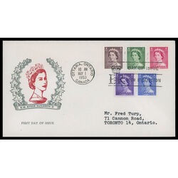 canada stamp 325 9 fdc queen elizabeth ii 1953 FDC COMBO 010