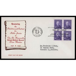 canada stamp 357 richard bennett 4 1955 FDC PC 019