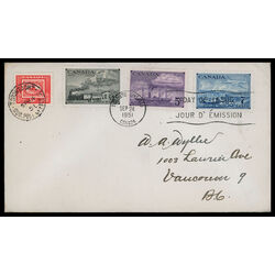 canada stamp 311 4 fdc stamp centenary 1951 FDC COMBO 020