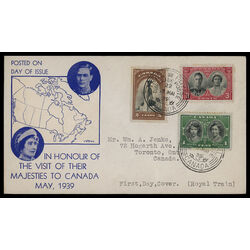canada stamp 246 8 fdc royal vist 1939 FDC COMBO 035