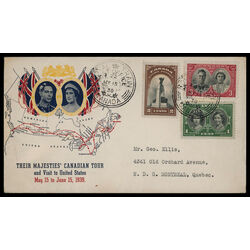 canada stamp 246 8 fdc royal vist 1939 FDC COMBO 036