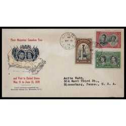 canada stamp 246 8 fdc royal vist 1939 FDC COMBO 037