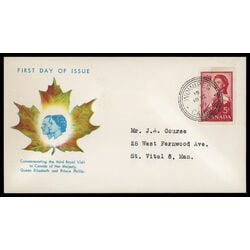 canada stamp 386 queen elizabeth ii 5 1959 FDC PC 053