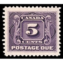canada stamp j postage due j4a first postage due issue 5 1906 M VFNH 011