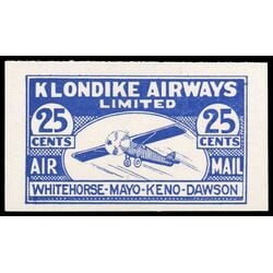 canada stamp cl air mail semi official cl45 klondike airways ltd 25 1928 M NH 007