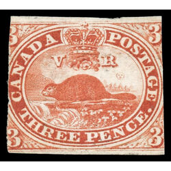 canada stamp 4 beaver 3d 1852 M VG 176
