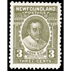 newfoundland stamp 89 john guy 3 1910 M VF 018