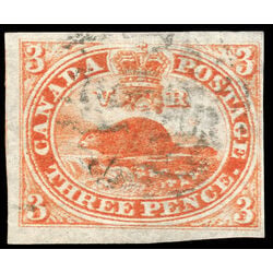 canada stamp 1 beaver 3d 1851 U VF 082
