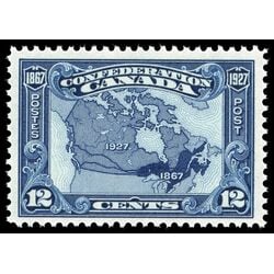 canada stamp 145 map of canada 1867 1927 12 1927 M VFNH 035