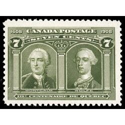 canada stamp 100 montcalm wolfe 7 1908 M VFNH 109