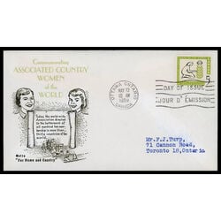 canada stamp 385 woman and tree 5 1959 FDC PC 029