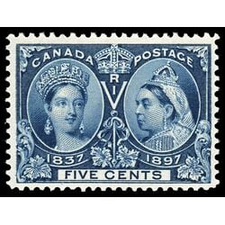 canada stamp 54 queen victoria diamond jubilee 5 1897 M VF 084