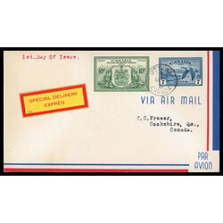 canada stamp e special delivery e11 peace issue 10 1946 FDC COMBO 012