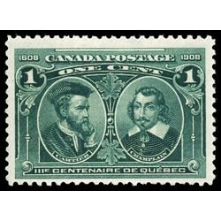 canada stamp 97 cartier champlain 1 1908 M VFNH 032