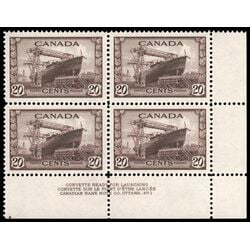 canada stamp 260 corvette 20 1942 PB LR %231 029