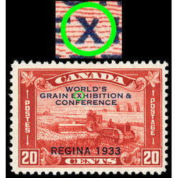 canada stamp 203i harvesting wheat overprint 20 1933 M VF 011