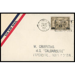 canada stamp c air mail c3 c1 surcharged two winged figures against globe 6 1932 FDC 051
