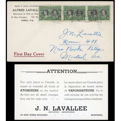 canada stamp 246 hrh elizabeth margaret 1 1939 FDC PC 064