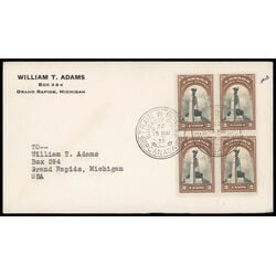 canada stamp 247 national memorial ottawa 2 1939 FDC BLOCK 026