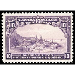 canada stamp 101 quebec in 1700 10 1908 M VF 085