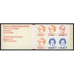 canada stamp bk booklets bk74 caricature definitives 25 1974 M VFNH 014