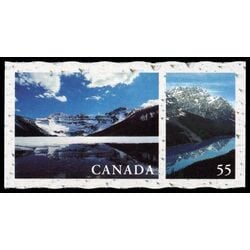 canada stamp 1854c cameron lake waterton lakes national park alberta peyto lake banff national park alberta 55 2000