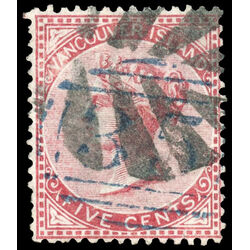british columbia vancouver island stamp 5 queen victoria 5 1865 U F 032
