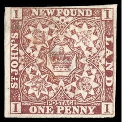 newfoundland stamp 1 pence first issue 1d 1857 M F VFNG 050