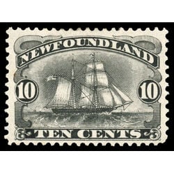 newfoundland stamp 59 schooner 10 1887 M F VF 025