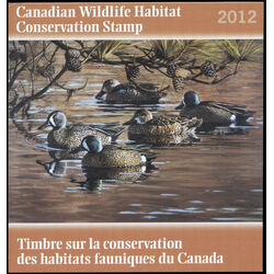 canadian wildlife habitat conservation stamp fwh29d blue winged teals 8 50 2012