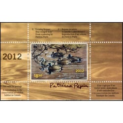 canadian wildlife habitat conservation stamp fwh29d blue winged teals 8 50 2012