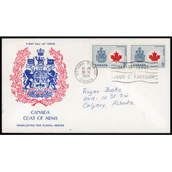 canada stamp 429a canada maple leaf 5 1966 FDC PC 017
