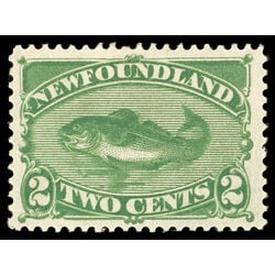 newfoundland stamp 47 codfish 2 1896 M VF 012