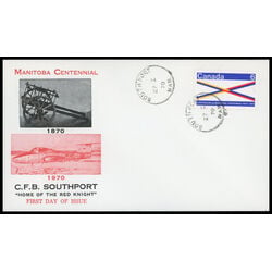canada stamp 505 manitoba centennial 6 1970 FDC PC 025