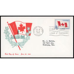 canada stamp 439 canadian flag 5 1965 FDC PC 024