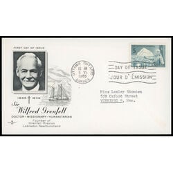 canada stamp 438 sir wilfred grenfell and ship 5 1965 FDC PC 023