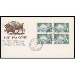 canada stamp 438 sir wilfred grenfell and ship 5 1965 FDC BLOCK 027