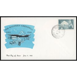 canada stamp 438 sir wilfred grenfell and ship 5 1965 FDC PC 032