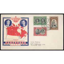 canada stamp 246 8 fdc royal vist 1939 FDC COMBO 045