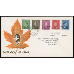 canada stamp 284 8 fdc king george vi with postes postage 1949 FDC COMBO 014