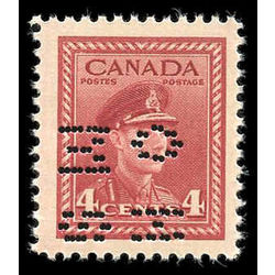 canada stamp official o o254 1 dark carmine double perf 4 1942