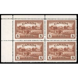 canada stamp 268 eastern farm scene 8 1946 CB UL