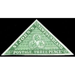 newfoundland stamp 11a pence second issue 3d 1860 M VFNG 033
