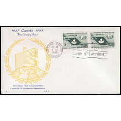 canada stamp 437 maple leaf and icy symbol 5 1965 FDC PC 020