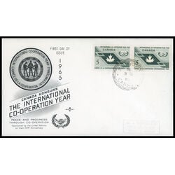 canada stamp 437 maple leaf and icy symbol 5 1965 FDC PC 026