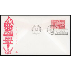 canada stamp 472 runner 5 1967 FDC PC 035