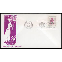 canada stamp 470 woman and ballot box 5 1967 FDC PC 014