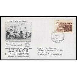 canada stamp 448 canadian delegation 5 1966 FDC PC 037