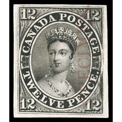 canada stamp 3pi queen victoria 12d 1851 M VF 012